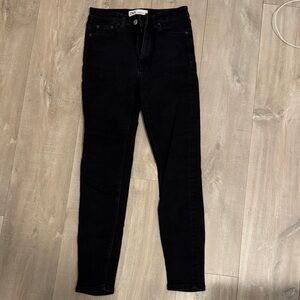 Zara Women's Dark Black Skinny Jeans